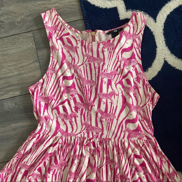 H&M Pink Zebra Cotton Dress - Picture 4 of 11